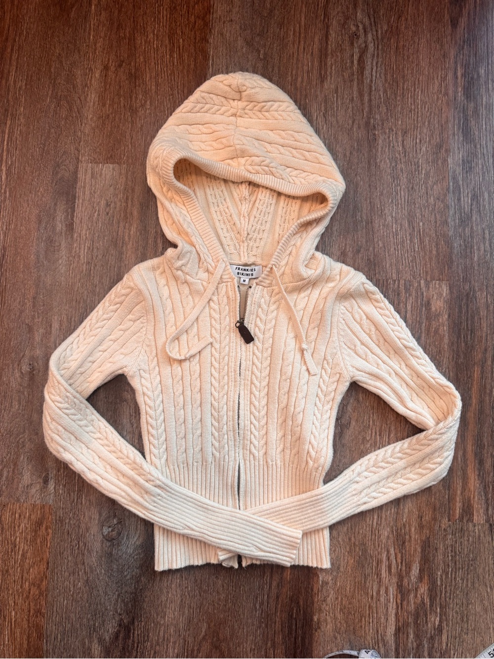 Frankies Bikinis Aimee Cable Cloud Knit Hoodie Medium